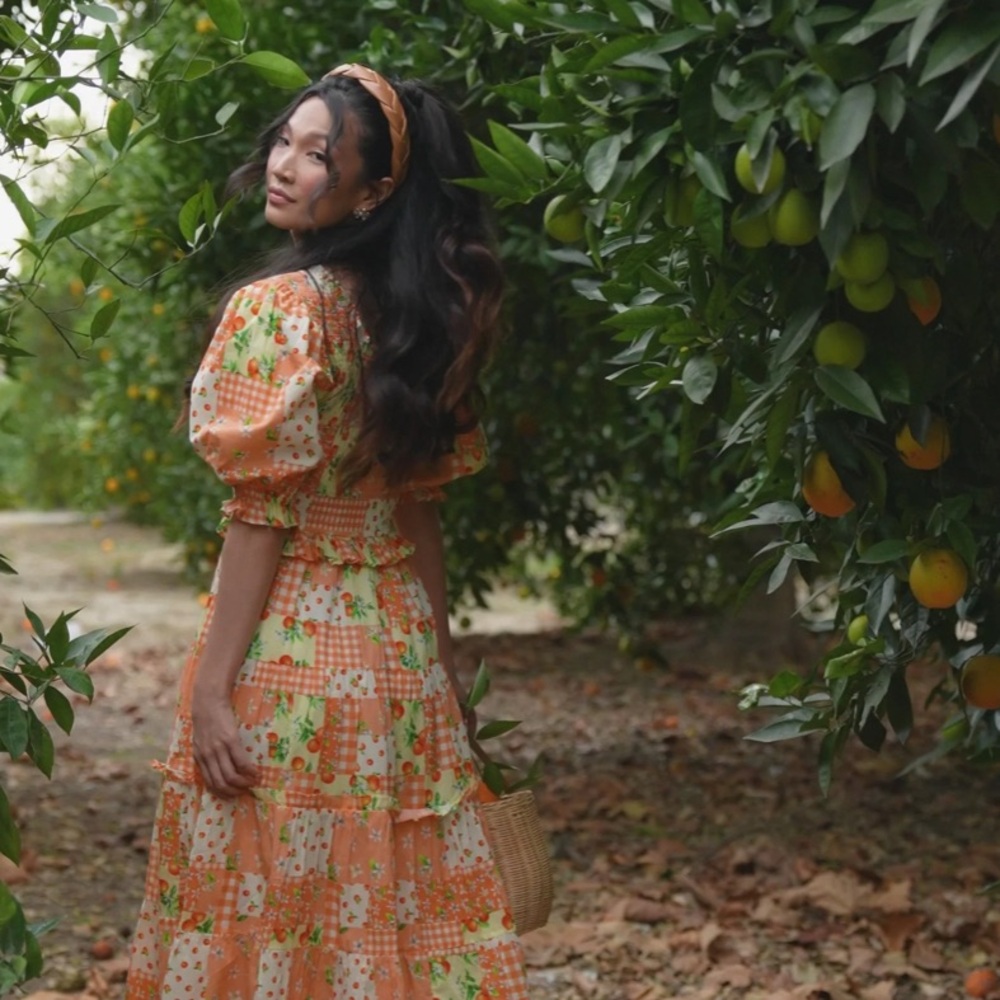 NWT JessaKae Orange Blossoms Dress 🍊